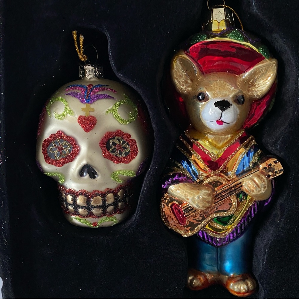 International Classic Glass Mexican Ornaments Set of 3